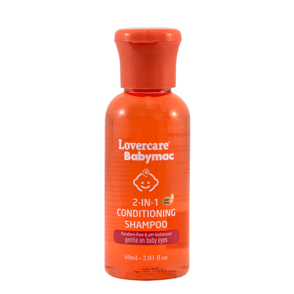 24-PACK Lovercare Babymac 2-in-1 Conditioning Shampoo -  60ml - 2.03 fl oz